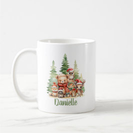 CANECA DE CAFÉ ANIMAIS RÚSTICOS DE NATAL DE MADEIRA