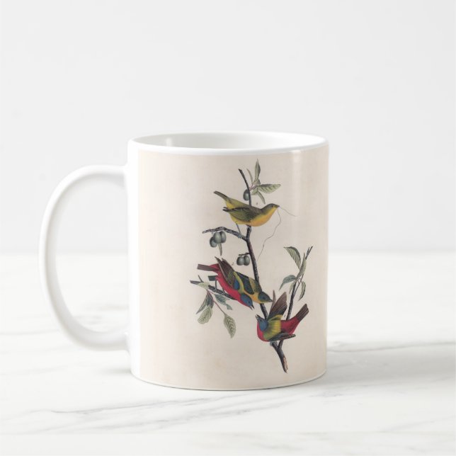 Caneca De Café Animais Selvagens de Aves Pintadas com Audubon (Esquerda)