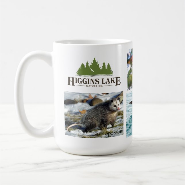 Caneca De Café Animais selvagens do lago Higgins, Michigan (Esquerda)