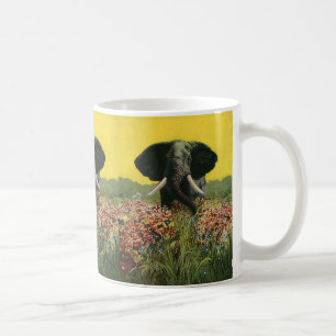 Caneca De Café Animais Selvagens Vintage, Cobra Elefante Africano
