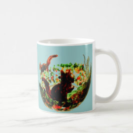 Caneca De Café Animal Art Autumn Squirrels Custom Color