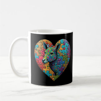 Caneca De Café Animal com Autismo Quebra-cabeça Heart Sublimat