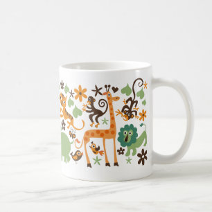 caneca de café animal da selva