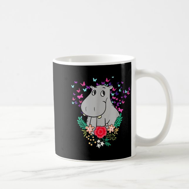 Caneca De Café Animal Lover Butterfly Valentines Day Gift Flowers (Direita)