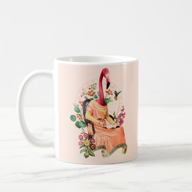 CANECA DE CAFÉ ANIMAL RICO DE FLAMINGO (Esquerda)