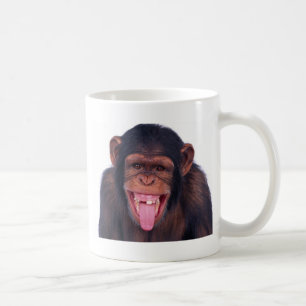 Caneca De Café animal selvagem do chimpanzé insolente do