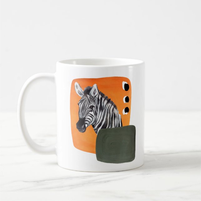 Caneca De Café Animal Zebra Africano (Esquerda)