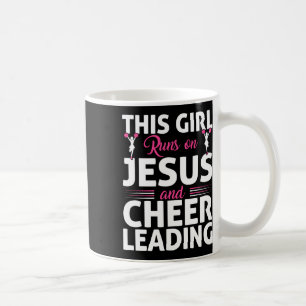 Caneca De Café Animar Cheerleading Jesus Fé Cristã Esta Garota