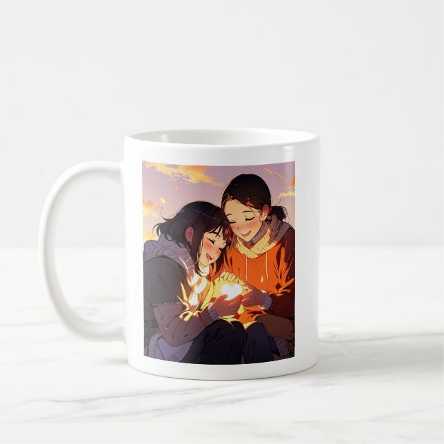 Caneca De Café (Anime - Ação de Graças) Clássica Mug, 11 oz (Esquerda)