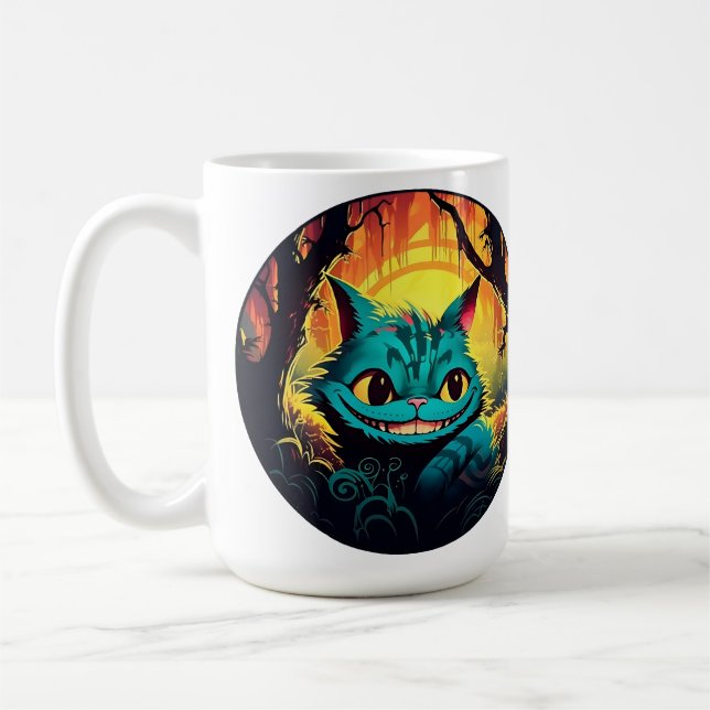 Caneca De Café Anime Cheshire Cat Alice no País das Maravilhas (Esquerda)