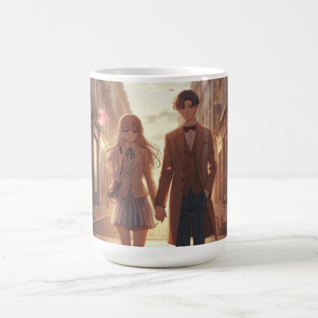 Caneca De Café  Anime Couple Valentine's Day Mug (Centro)