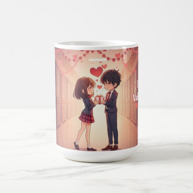 Caneca De Café Anime Couple Valentine's Day Mug (Centro)
