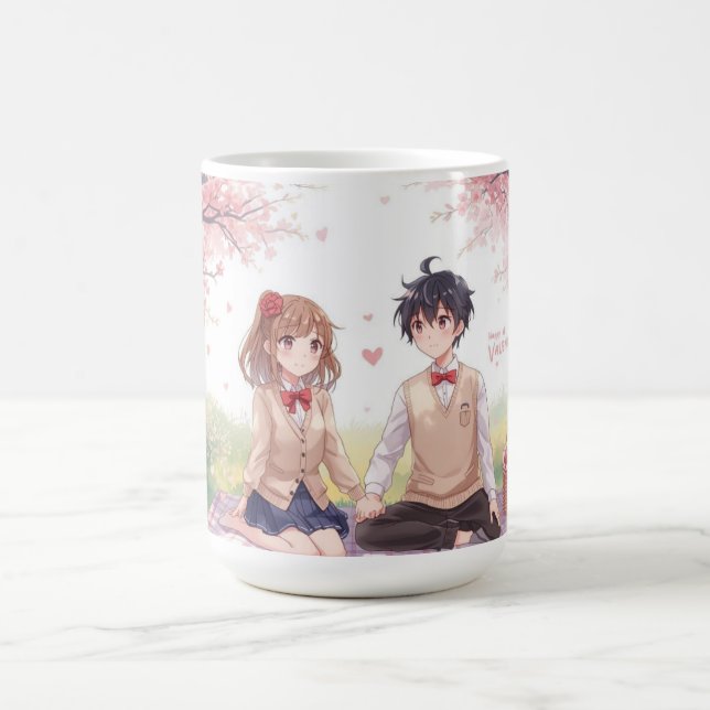 Caneca De Café Anime Couple Valentine's Day Mug (Centro)
