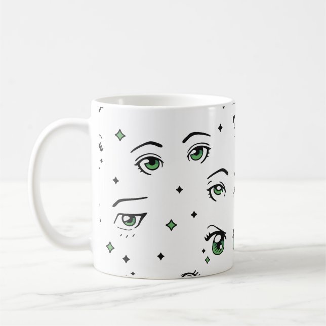 CANECA DE CAFÉ ANIME EYE PATTERE DESIGN (Esquerda)