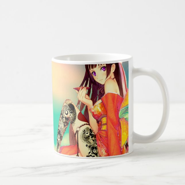Caneca De Café Anime girl art (Direita)