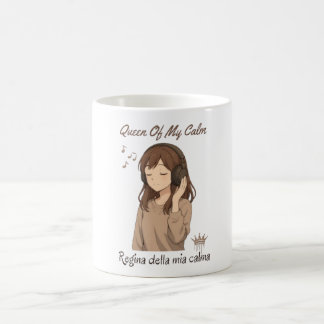 Caneca De Café Anime Girl Headphones Mug – Queen Of My Calm