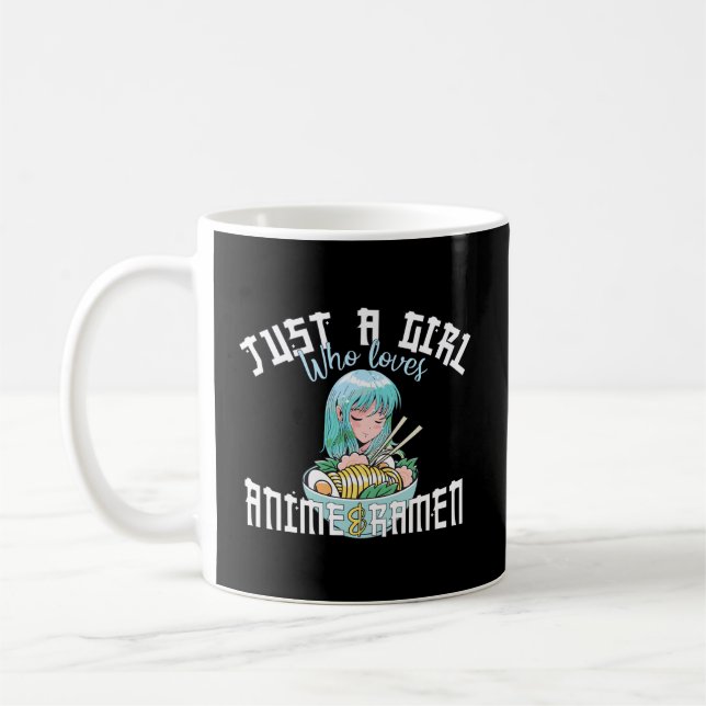 Caneca De Café Anime Girl Shirt Apenas Uma Menina Que Ama Anime E (Esquerda)