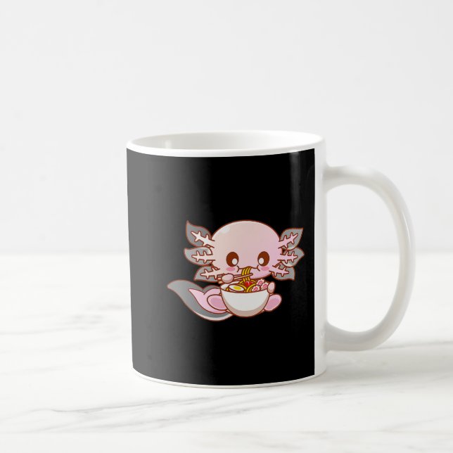 Caneca De Café Anime japonês Ramen Axolotl Kawaii Comida (Direita)