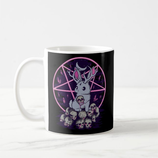 Caneca De Café Anime Kawaii Baphomet Pastel Gótico Emo Punk Jacka (Esquerda)