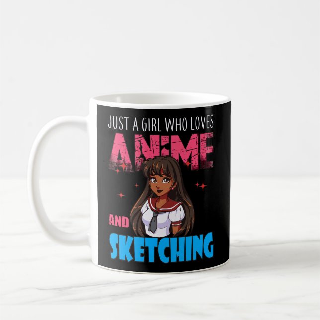 Caneca De Café Anime Lover Girl É Uma Menina Que Ama Anime E S (Esquerda)