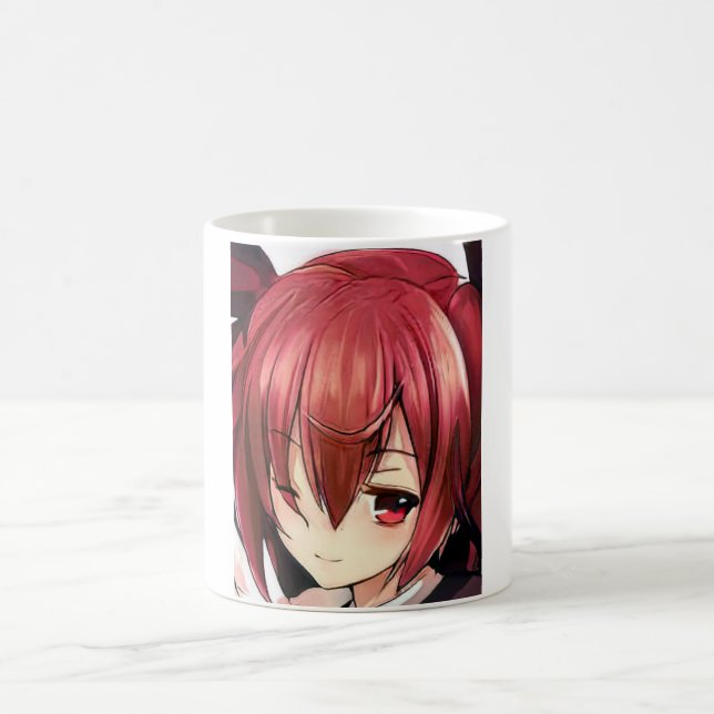 Caneca De Café Anime magenta olhal magenta Coffee Mug (Centro)