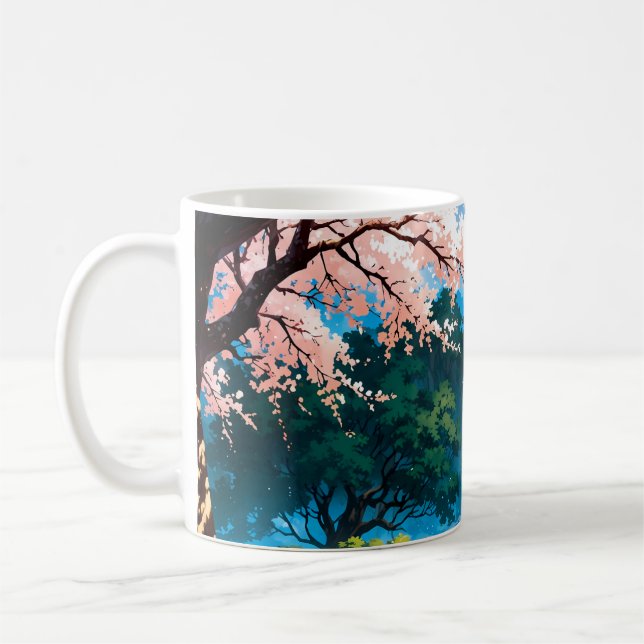 Caneca De Café Anime natural landscape (Esquerda)