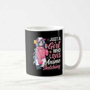 Caneca De Café Anime Otaku Gift Apenas Uma Menina Que Ama Anime E