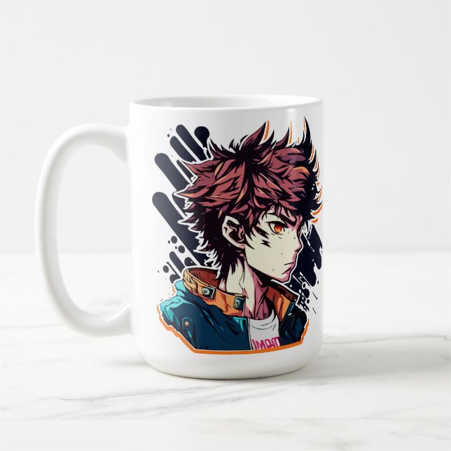 Caneca De Café Anime Power: Young Manga Character Design (Esquerda)