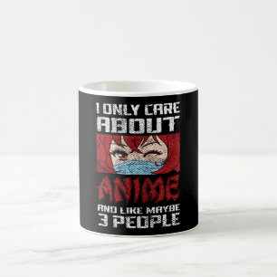 Caneca De Café Anime Quote Design   I Only Care about Anime