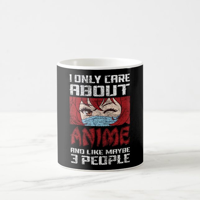 Caneca De Café Anime Quote Design | I Only Care about Anime (Centro)