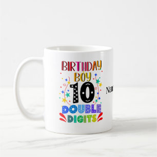 Caneca De Café Aniversário 10 Dígitos Duplos, 10º Aniversário