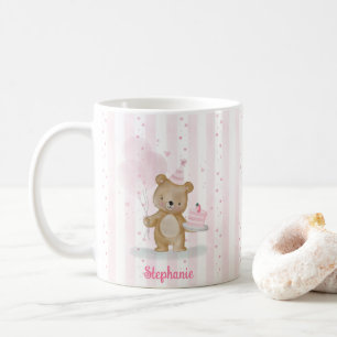 Caneca De Café Aniversário Beary Doce
