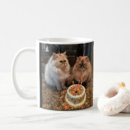 Caneca De Café Aniversário Cat Mug Vamos celebrar com um Gatinho 