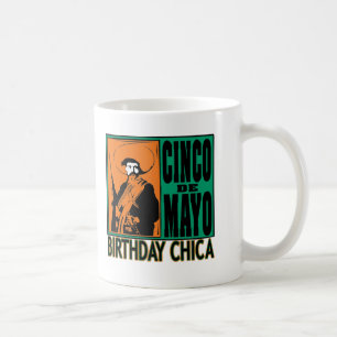Caneca De Café Aniversário Chica de Cinco de Mayo