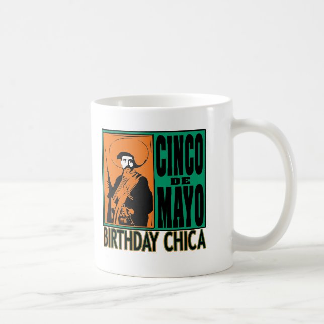 Caneca De Café Aniversário Chica de Cinco de Mayo (Direita)