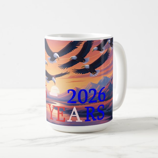 Caneca De Café Aniversário da América  (Frente Esquerda)