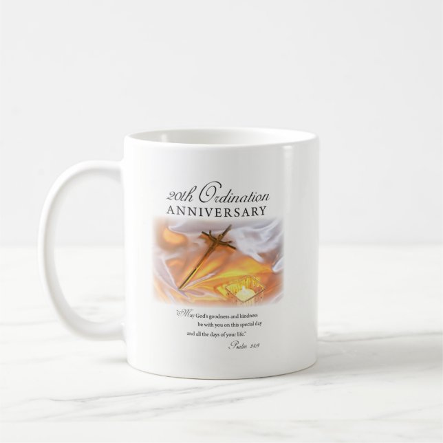 Caneca De Café Aniversário da Coordenação de 20, Vela Cruzada (Esquerda)
