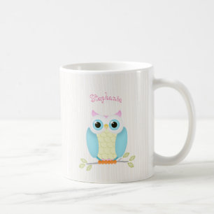 Caneca De Café Aniversário da Coruja Doce
