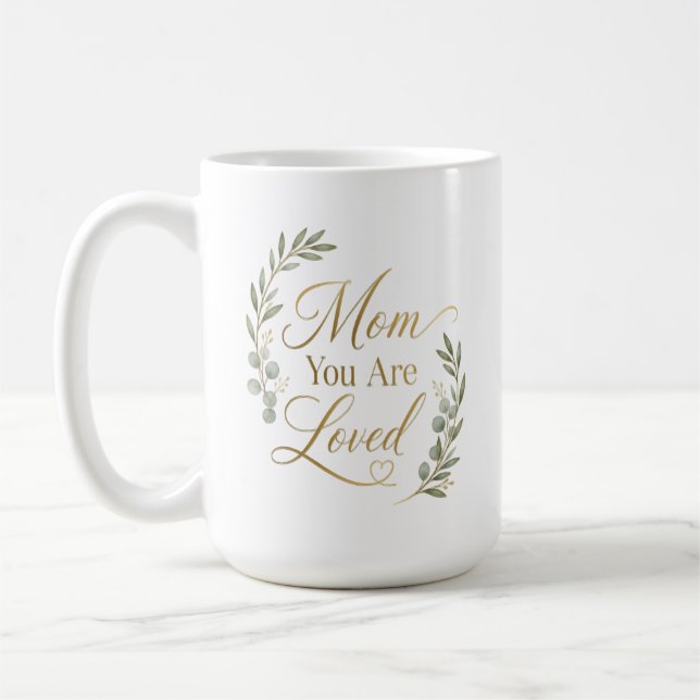 Caneca De Café Aniversário da Mamãe Você É Amada (Esquerda)