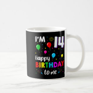 Caneca De Café Aniversário de 14 anos Estou com 14 anos Feliz Ani