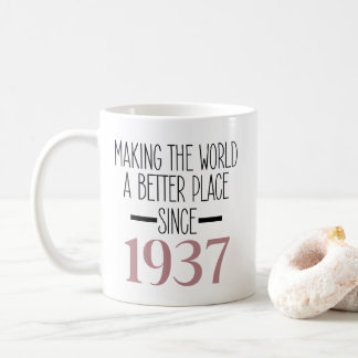 Caneca De Café Aniversário de 1937 90 Mulheres de 90 Anos Avó