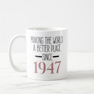 Caneca De Café Aniversário de 1947 80 Mulheres de 80 Anos Avó