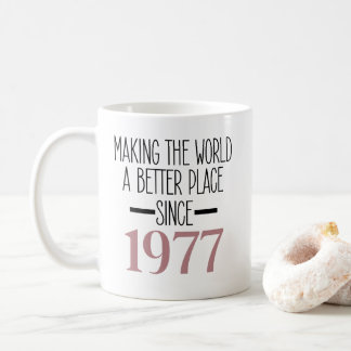 Caneca De Café Aniversário de 1977 50 50 anos Mulher Bisavó
