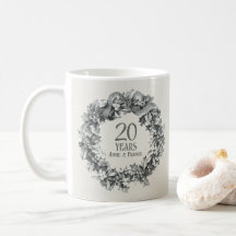 Aniversário de 20 anos de casamento vintage estilo