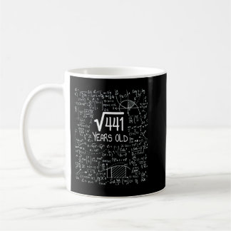 Caneca De Café aniversário de 21 anos Design - Raiz Quadrada de 4