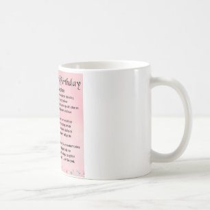 Caneca De Café Aniversário de 21 anos do poema da filha