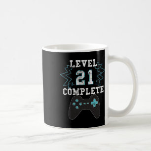 Caneca De Café aniversário de 21 anos Video Game Humor Tee Funny