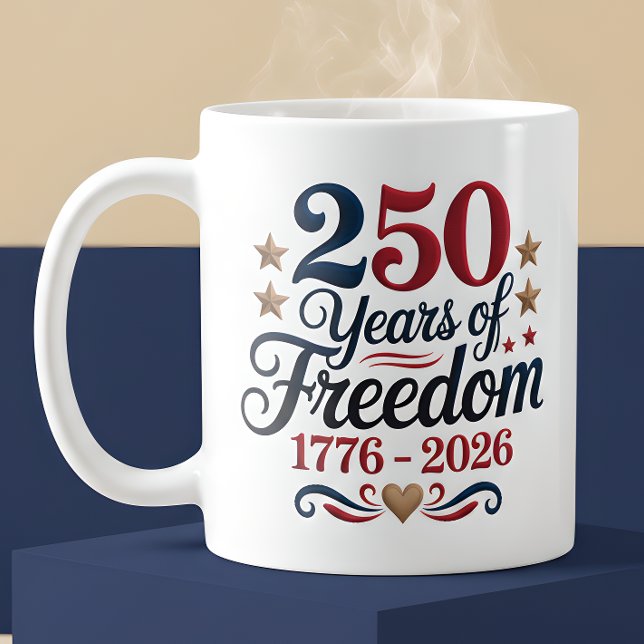 Caneca De Café Aniversário de 250 Anos (Criador carregado)