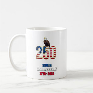Caneca De Café Aniversário de 250 anos dos EUA 1776-2026 Semiquin