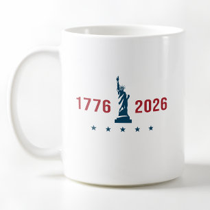 Caneca De Café Aniversário de 250 anos Liberdade 1776 2026 Patrió